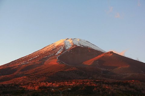 赤富士の写真