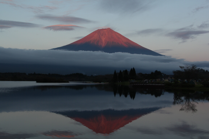 赤富士の写真