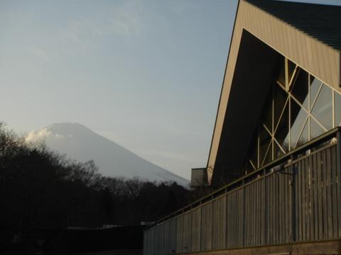 御胎内温泉健康センターからの富士山の写真